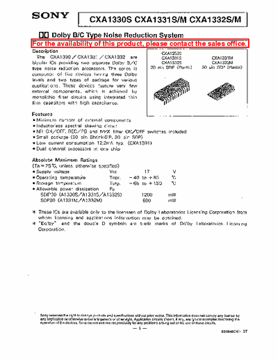 Sony  Dolby b-c